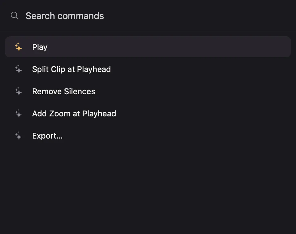 The command menu